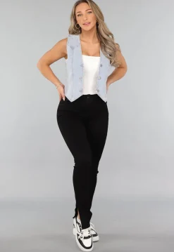 Stretch Denim Gilet Topje