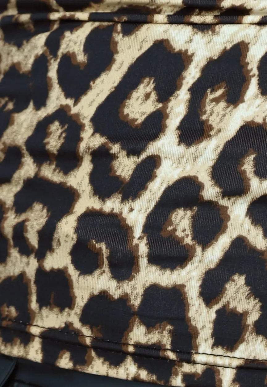 Stretch Top met Brede Schouderbanden in Leopard