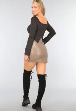 Suèdelook Overknee Laarzen met Strikdetail