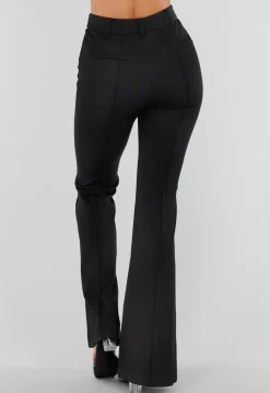 Super Stretch Flared Pantalon met Hoge Taille Zwart