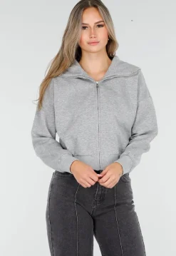 Sweatvest met Lange Mouwen in Grijs