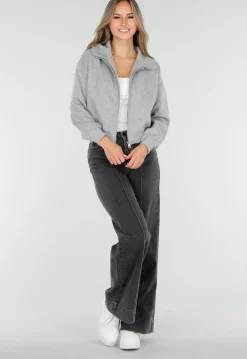Sweatvest met Lange Mouwen in Grijs