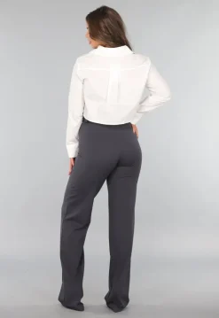 Tall Antraciet Pantalon met Stretch