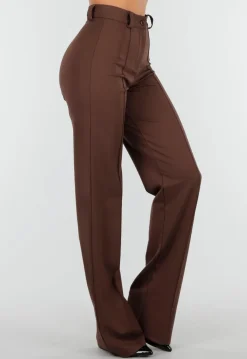Tall Bruine Pantalon met Super Stretch