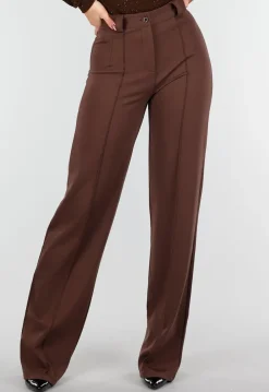 Tall Bruine Pantalon met Super Stretch