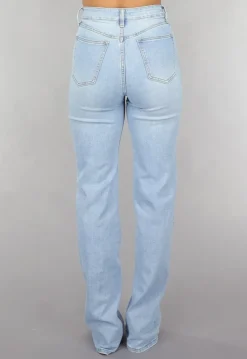 Tall High Waist Lichtblauwe Straight Leg Jeans