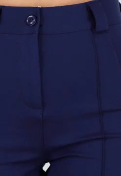 Tall Super Stretch Straight Leg Navy Blauwe Pantalon