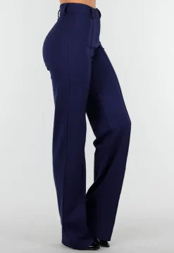 Tall Super Stretch Straight Leg Navy Blauwe Pantalon