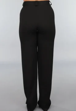 Tall Zwarte Straight Leg Pantalon met Stretch