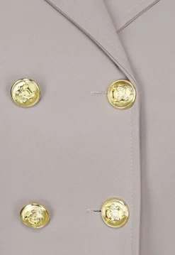 Taupe Co Ord Set met Gouden Marine Knopen