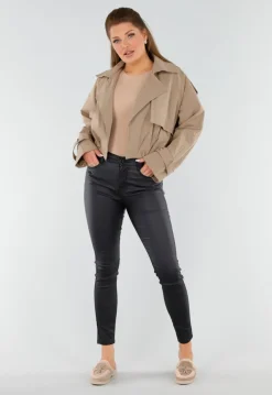 Taupe Teddy Instappers met Goudkleurig Detail