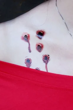 Tijdelijke Tattoo van Bloederige Wonden
