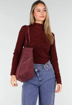 Tote Tas met Studs en Bijpassende Binnenpouch
