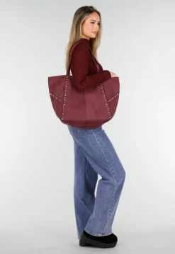 Tote Tas met Studs en Bijpassende Binnenpouch