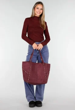Tote Tas met Studs en Bijpassende Binnenpouch