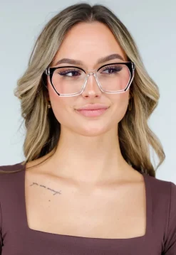 Transparante Bril met Zwart Frame