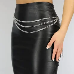 Triple Bodychain met love Munt