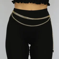 Triple Bodychain met love Munt