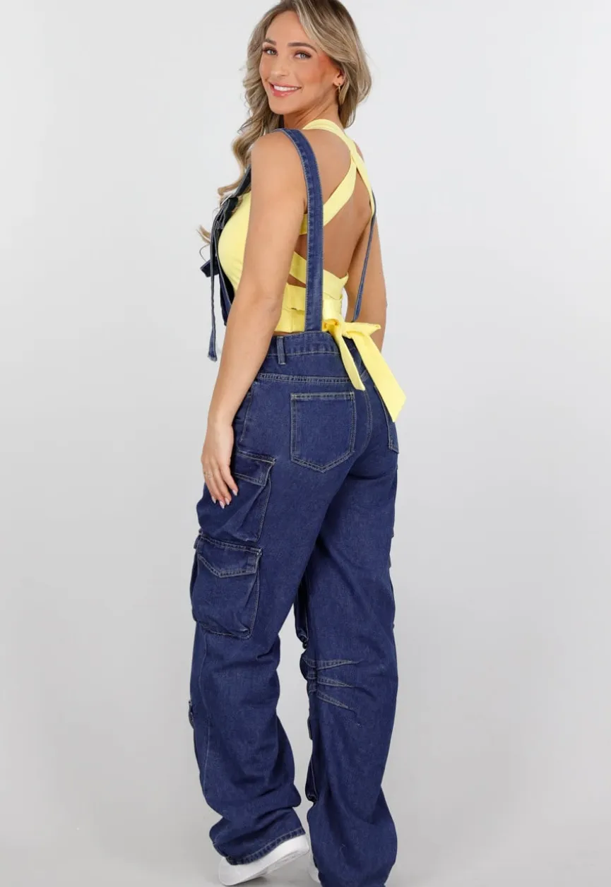 Verstelbare Cargo Tuinbroek met Baggy Fit