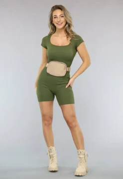 Verstelbare Fanny Pack in Taupe