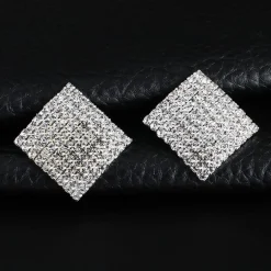 Vierkante Strass Oorbellen