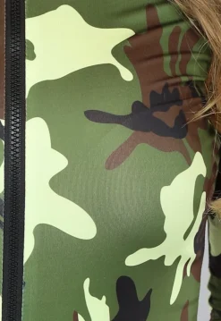 Vrouwelijk Army Leger Playsuit Kostuum