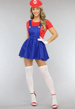 Vrouwelijk Mario Kostuum