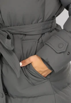 Waterdicht Antraciet Winterjack met Tailleband