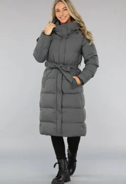 Waterdicht Antraciet Winterjack met Tailleband