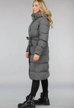 Waterdicht Antraciet Winterjack met Tailleband