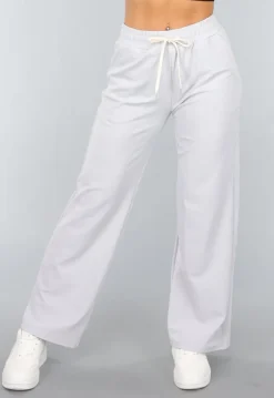 Wide Leg Joggingbroek in Lichtblauw