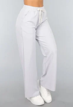 Wide Leg Joggingbroek in Lichtblauw