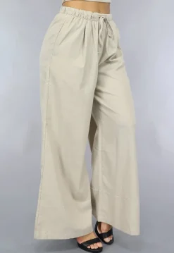 Wide Leg Linnenlook Broek