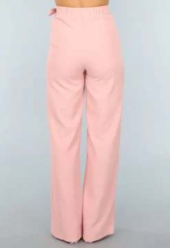 Wide Leg Pantalon met Overslag in Oudroze