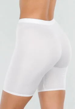 Witte Biker Short met Stretch
