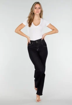 Witte Bodysuit met Korte Mouwen en Diepe V-Hals in Stretchstof