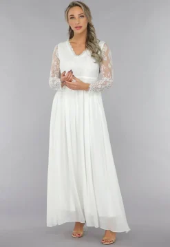 Witte Bridal Jurk met Open Rug