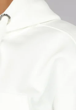 Witte Capuchon Trui in Kort Model