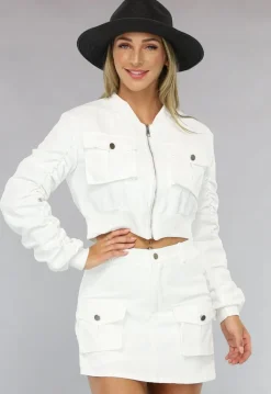 Witte Cargo Two Piece met Skort