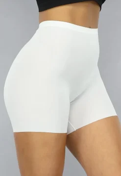Witte Corrigerende Naadloze Biker Short met Hoge Taille