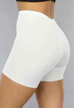 Witte Corrigerende Naadloze Biker Short met Hoge Taille