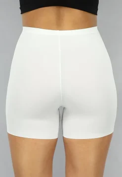 Witte Corrigerende Naadloze Biker Short met Hoge Taille