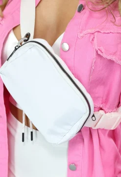 Witte Festival Fanny Pack met Karabijnhaak