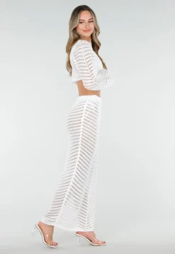 Witte Gehaakte Cover Up Set