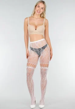 Witte Kanten Fishnet Panty