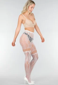 Witte Kanten Fishnet Panty