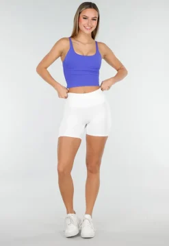 Witte Korte Sportlegging met Stretch