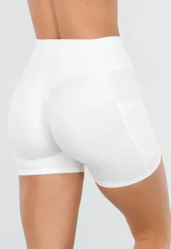 Witte Korte Sportlegging met Stretch