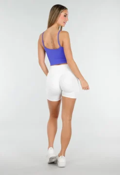 Witte Korte Sportlegging met Stretch