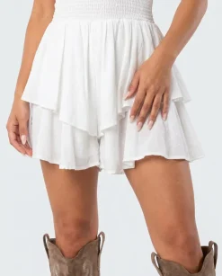 Witte Layered Polkadot Off Shoulder Playsuit
